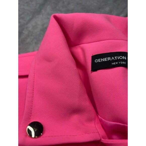 Generation Love Womens Colleen Crepe Moto Jacket Ruched Sleeves Pink Size 3 - Picture 3 of 6